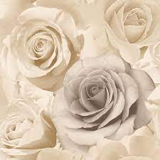 Our patterned beige wallpaper collection also contains various wood and stone effect designs in new and distressed styles. Muriva Madison Rose Floral Bloom Beige Wallpaper 119504