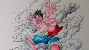 About one piece manga japanese ( ワンピース, wan pīsu ) is it japanese shōnen manga series illustrated & written by eiichiro oda. Drawing Monkey D Luffy Gear 2 Youtube