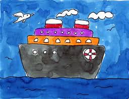 How To Draw A Cruise Ship Art Projects For Kids Kids Art Projects Ocean Art Projects Art Drawings For Kids