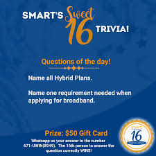 You want to have all the facts. Smart Belize Smart S Sweet 16 Trivia Answer The Question Of The Day For A Chance To Win A Smart Phone Whatsapp Us Your Answer To 671uwin 6718946 The 16th Person To