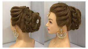 Most Beautiful Hairstyle For Wedding Or Party Easy Hairstyles Bun Hairstyle With Trick Engagement Wedding Hairstyles Videos Front Hair Styles Hair Styles