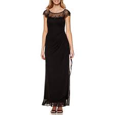Black Dresses For Women Jcpenney Womens Black Dress Beaded Evening Gowns Formal Gowns