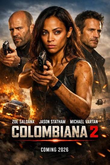 🎬 COLOMBIANA 2 (2026) Starring: Zoe Saldana, Jason Statham, Michael Vartan 🔥 HOLY ACTION PACKED INSANITY, EVERYONE!!! The Colombiana 2 poster just dropped and it's ABSOLUTELY SCORCHING!!! Zoe Saldana is BACK as