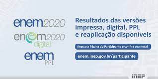 Nesta edição, as versões impressa e digital serão aplicadas juntas. Inep On Twitter O Inep Divulgou Hoje 29 Os Resultados Do Enem 2020 Para Consultar As Notas Basta Acessar A Pagina Do Participante Ou O Aplicativo Do Enem Lembre Se De Que E