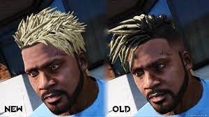 New Hair For Franklin Blond Black Panther 1 0 For Gta 5