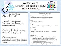 Winter Poetry And Figurative Language Lesson Cinquains Limericks Haikus Freestyle Poetry Winter Poetry Poetry Lessons Figurative Language Lessons