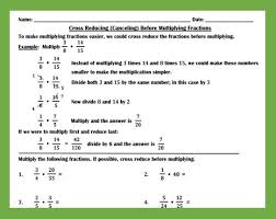 Cross Reducing Before Multiplying Fractions Worksheet Teaching And Practice Multiplying Fractions Fractions Common Core Math Fractions