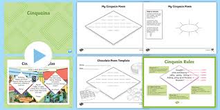Recognise Different Forms Poetry Cinquains Lesson Teaching Pack