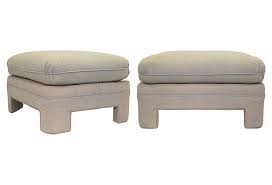Light Blue Ottomans Pair On Onekingslane Com Blue Ottoman Upholstered Ottoman Modern Bedroom Furniture