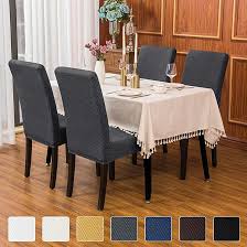 Amazon Com Comqualife Stretch Printed Dining Chair Seat Covers Removable Washable Anti Dust Uphol Dining Chairs Slipcovers For Chairs Dining Chair Slipcovers