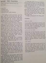 Dessert Pastry Basic Pie Pastry New York Times Cookbook Craig Claiborne Pastry Pastry Pie Pie