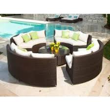 Transform any outdoor space into your own personal oasis, with beautiful new patio furniture from costco. Curved Circular Outdoor Wicker Sectional Sets Wicker Com