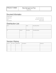 People learn much from examples. Risk Management Plan Template Doc