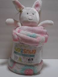 New Little Miracles Hug Snug Sherpa 30 X 45 Blanket W Flowers Plush Bunny Baby Easter Gifts Bunny Plush Baby Gifts