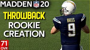 Drew brees football jerseys, tees, and more are at the official online store of the nfl. Qb Drew Brees San Diego Chargers 71 Ovr Rookie Throwback Creation Madden 20 Ps4 Xbox 1 Pc Youtube
