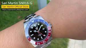 We did not find results for: San Martin Sn016 G Gmt Diver 120 Clicks Unidirectional Chronograph Pepsi Ceramic Bezel Youtube