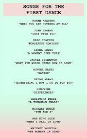 Hochzeitslieder Fur Den Eroffnungstanz Brautpaartanz Wedding Songs For The First Dance First Dance Wedding Songs Wedding Songs Wedding Song List