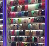 cell phone accessories counter display rack shop interior ...