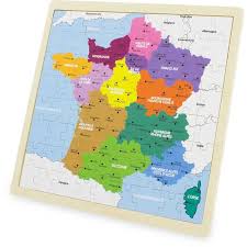 All the pieces of the puzzle interlock. Puzzle En Bois 72 Pieces La France Nouvelles Regions Et Departements