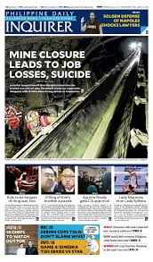 Page One Of The Philippine Daily Inquirer Newspaper Sets The News Agenda In The Philippines By Reporting On The Latest Stories Digital Newspaper Latest Stories