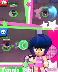 Our brawl stars skins list features all of the currently and soon to be available cosmetics in the game! Tennis Bibi Skin Idea Follow Brawlstars On Brawl Stars Clash Of Clans