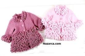 Ilmekli Ipten Firfirli Kiz Manto Tarifi Nazarca Com Baby Knitting Patterns Orgu Motifleri Orgu
