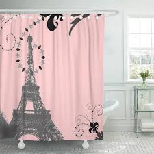 Cynlon Parisian Girly Chic Retro Paris Eiffel Tower Sophisticated Travel Bathroom Decor Bath Shower Curtain 66x72 Inch Walmart Com In 2020 Travel Bathroom Decor Travel Bathroom Paris Eiffel Tower