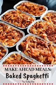 Make Ahead Meals Individually Baked Spaghetti Dinners The Salty Pot Freezable Meals Best Freezer Meals Frozen Meals