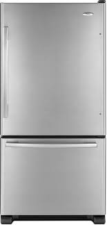 Refrigerator/freezer door does not shut properly. Whirlpool Gb2fhdxws 21 9 Cu Ft Bottom Freezer Refrigerator With 5 Spillproof Glass Shelves Reversible Door Swing Clear Humidity Controlled Crisper Slide Out Freezer Drawer And Factory Installed Automatic Ice Maker Stainless Steel
