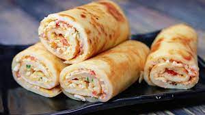 Crepe Egg Roll Crepe Egg Roti Recipe Easy Snacks Recipe Toasted Youtube Easy Snack Recipes Easy Snacks Roti Recipe