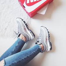 Nike Air Max 97 In Grau Weiss Rot Grey White Red Foto Audreymayer Instagram Nike Air Max 97 Nike Air Max 90 Black Air Max 97 Outfit