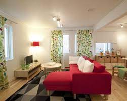 リビング 赤いソファ スウェーデンハウス sakitate interior designed by イケア タグル 赤いソファ リビング 赤い ソファー