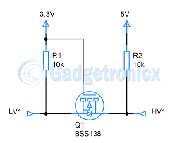 Logic Level Converter Circuit 5v To 3 3v And Vice Versa Gadgetronicx Circuit Components Electronics Circuit Circuit