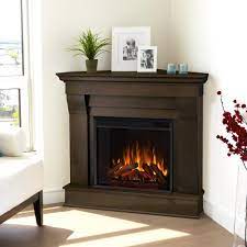 Get free shipping on qualified corner unit electric fireplaces or buy online pick up in store today in the heating, venting & cooling department. Real Flame Chateau 41 In Corner Electric Fireplace In Dark Walnut 5950e Dw The Home Depot
