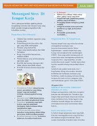 Selain banyak mengonsumsi makanan berlemak, penelitian terbaru menemukan, tekanan di tempat. Risalah Kesihatan Dari Unit Keselamatan Dan Kesihatan Pekerjaan