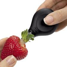 The key to removing a strawberry's stem is with a straw. Oxo Good Grips Strawberry Huller In Kitchen Gadgets