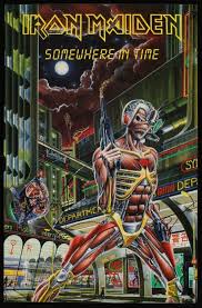 7x760 Iron Maiden Commercial Poster 86 Somewhere In Time Riggs Art Of Eddie Iron Maiden Posters Iron Maiden Album Covers Iron Maiden Eddie