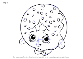 Draw a small oval in the center of the large oval. Learn How To Draw D Lish Donut From Shopkins Shopkins Step By Step Drawing Tutorials