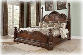Ledelle Brown King Poster Bed Bed Furniture Ashley Bedroom Bedroom Sets