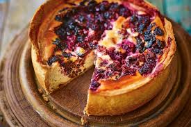 Jamie Oliver S Baked Berry Cheesecake Recipe Berry Cheesecake Recipes Berry Cheesecake Cheesecake Recipes