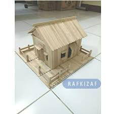 Gambar rumah mini dari stik es krim. Prakarya Miniatur Maket Rumah Besar Dari Stik Es Krim Lazada Indonesia