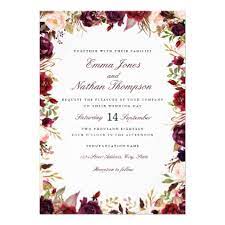 Wedding Burgundy Blush Floral Watercolor Invitation Zazzle Com Watercolor Wedding Invitations Watercolor Invitations Floral Invitation