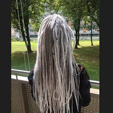 Platinum Blonde Black And Blonde Box Braids Mixed Mix Blonde Synthetic Double Ended Box Braids Dreads Etsy In 2020 Double Ended Dreads Blonde Dreads Synthetic Dreads