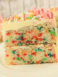 Egal, ob ihr den funfettikuchen vom blech zum kindergeburtstag backt, als karnevalsrezept in den kindergarten mitbringt oder den. Bunte Konfetti Torte Mit Buttercreme Von Amerikanisch Kochende Konfetti Tortchen Kuchen Und Torten Buttercreme Kuchen