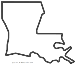 Louisiana Map Outline Printable State Shape Stencil Pattern Louisiana Map Map Outline Louisiana