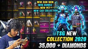Garena free fire pc, one of the best battle royale games apart from fortnite and pubg, lands on microsoft windows free fire pc is a battle royale game developed by 111dots studio and published by garena. Tsg New 2020 Freefire Collection New Pets Cars Skins Bundle Worth 35 000 Diamonds Reaction Youtube