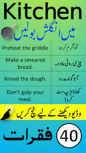 Sentences Used In Kitchen With Urdu And Hindi Translation For Speaking Practice English To Hindi Sentences Urdu