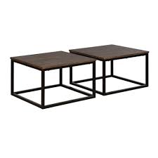 Add style to your home, with pieces that add to your decor while providing hidden storage. 27 5 Set Of 2 Arcadia Acacia Wood Square Coffee Tables Antiqued Mocha Alaterre Furniture Target