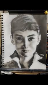 "AUDREY HEPBURN", #instagood #instalike #instagram #explore #explorepage  #Airbrushartist #airbrushart #Portraits, 🖌🎨