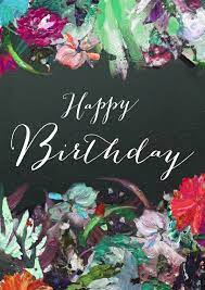 Happy Birthday Bloemen Kunst Kaartje2go